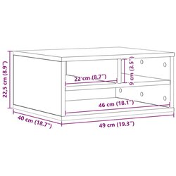 vidaXL stalak za printer dimenzija 49x40x22.5 cm od dimljenog hrasta Cijene