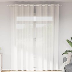vidaXL Voile zavjese s ušicama 2 kom bijele Cijene