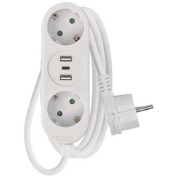 Emos Podaljšek 1,5 m / 2 vtičnic+2×USB A+1×USB C / beli / PVC / 1,5 mm2 Cene