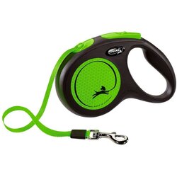 Flexi povodac New Neon M Tape - zeleni - 5m traka Cene