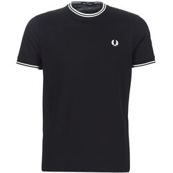 Fred Perry Majice s kratkimi rokavi TWIN TIPPED T-SHIRT Črna Cene