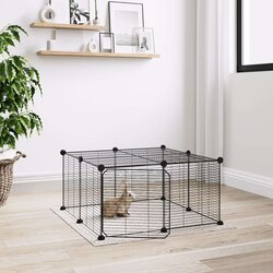  Kavez za ljubimce s 12 panela i vratima crni 35 x 35 cm čelični Cijene