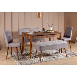  Trpezarijski set vina 0701 4 walnutgrey Cene