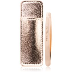 Tweezerman rose gold mini slant tweezer & case Cene
