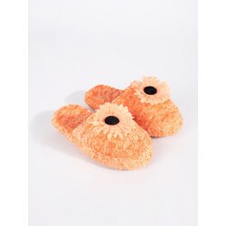 Shelvt Orange children's slippers with a decorative flower Cene