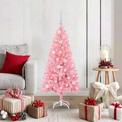  Božićno drvce s 150 LED svjetlima Ružičasta 120 cm PVC Cijene