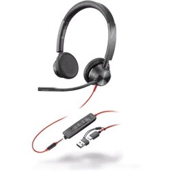 HP PSG Poly Blackwire 3325 Stereo Microsoft Teams Certified USB-C Headset +3.5mm Plug +USB-CA Adapter (8X2' ( '8X222AA' ) Cene