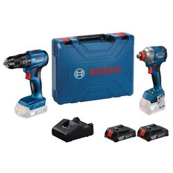 Bosch set aku alata GDX 18V-285 akumulatorski udarni odvrtač-odvrtač + GSB 185-LI akumulatorska bušilica-odvrtač (2x2.0Ah akumulator, punjač GAL 18V-20, kofer) 06019N2124 Cene