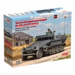 ICM model kit military - Sd.Kfz.251/18 ausf.a wwii german observation vehicle 1:35 Cene