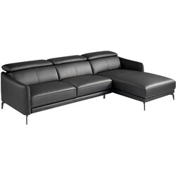 Angel Cerdá Kavč iz črnega govejega usnja chaise longue, (20571341) Cene