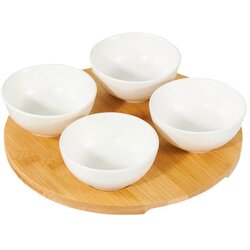 AMBITION Zdjela za salatu sa postoljem set 5/1 porcelan 44007 Cene