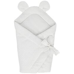MeowBaby Bijela dječja povojnica od buklé materijala 35x65 cm - Cene