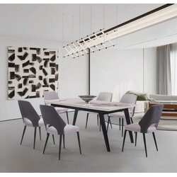 Art Invest Trpezarijski sto Skala bela keramicka pl/Crne drvene noge 755x900x1800 mm Cene