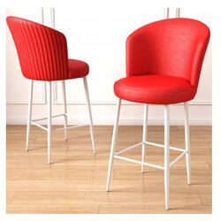 Hanah home set 4 barske stolice uras red white Cene