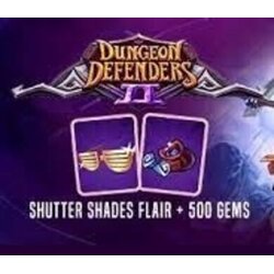 Dungeon Defenders II: 500 Gems + Shutter Shades Flair in-game Key GLOBAL Cene