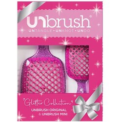 Hair Brush Glitter Duo Set - Rose Quartz Pink Cene