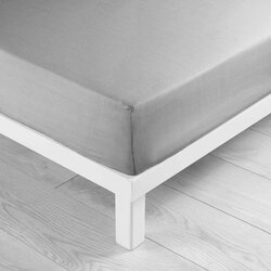 douceur d'intérieur Svijetlo siva plahta s gumom od mikrovlakana 140x190 cm Oscar – Cene