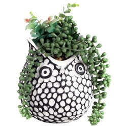 NATURAL LIVING Saksija ukrasna stone 13cm Hibou Diam 54684 Cene