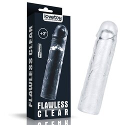 Lovetoy 2021 Flawless Clear Penis Sleeve Add 2" Clear Cene