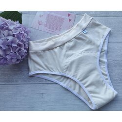 KK fabrics & creations Menstrualne gaćice, HEAVY FLOW (jako upijanje), HIPSTER, bijele Cene