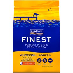 Fish4Dogs Finest White fish Adult, Small kibble - male granule, bijela riba 1.5 kg Cene