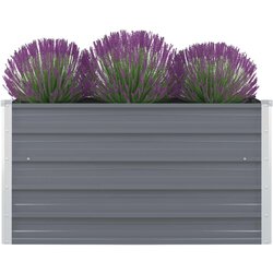 vidaXL Povišena vrtna gredica 100 x 100 x 45 cm pocinčani čelik siva Cijene