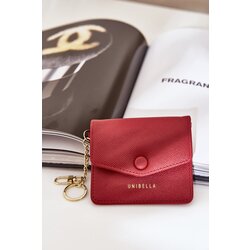  Card Holder With Gold Keychain Eco Leather Burgundy Iritinme Cijene