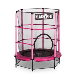 Klarfit rocketkid, 140 cm trampolin, unutarnja sigurnosna mreža, bungee opruge, ružičasta Cijene