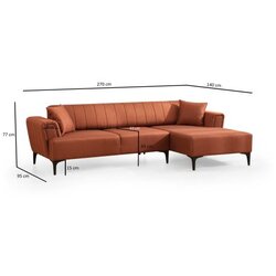 Atelier Del Sofa hamlet right- tile red tile red corner sofa-bed Cene