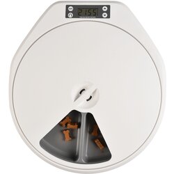 Duvo Automatska hranilica za 5 obroka, 33 x 36 x 6 cm, Bela Cene