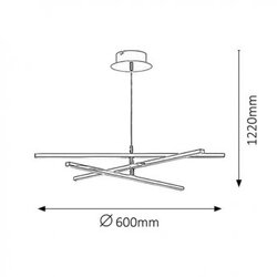 Rabalux mecrvenoith visilica led 18W hrom moderna rasveta Cene