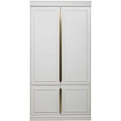 BePureHome Svetlo siva garderobna omara iz masivnega bora s krilnimi vrati 110x215 cm Organze – Cene