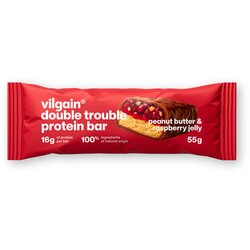 Vilgain Double Trouble proteinska ploščica - arašidovo maslo in malinov žele Cene