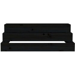 vidaXL visoka greda črna 80x80x27 cm trdna borovina Cene