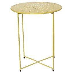 Kaemingk Pomoćni metalni stočić/ pastelno žuti/ 48cm Cene