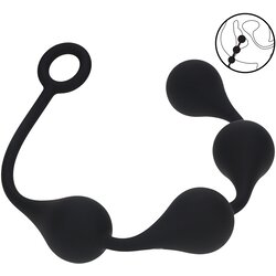 Levelz Waterdrop Silicone Anal Balls L 40mm Black Cene