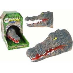 Krokodil Živalska Ročna Lutka Siva Cene