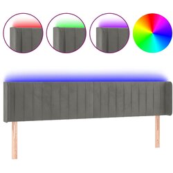 Maison Chic led posteljno vzglavje - vzglavna omarica - nočna omarica temno sivo 163x16x78/88 cm žamet, (21709582) Cene