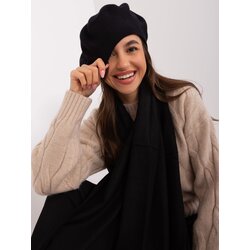 Fashion Hunters Black monochrome women's beret Cene