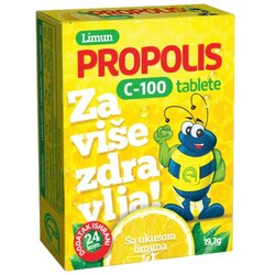 EKOFARM oriblete za doprinos normalnom radu imunog sistema propolis C-100, limun, 24 oriblete Cene