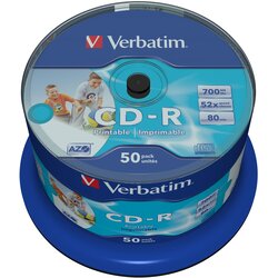 Verbatim CD-R 52x 700Mb 50-cake printable Cene
