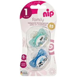 Nip Family silikonska laža 0-6 2 kom, dječaci Cene