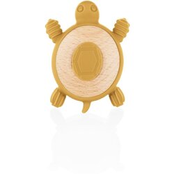 Zopa Silicone Wooden Teether Turtle grickalica za bebe 0 m+ Mustard Yellow 1 kom Cijene