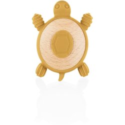 Zopa Silicone Wooden Teether Turtle grizalo 0 m+ Mustard Yellow 1 kos Cene