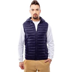 Glano Men's quilted vest - dark blue Cene