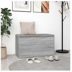  Klupa za hodnik sivi hrast 80 x 40 x 45 cm konstruirano drvo Cijene