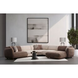 Atelier Del Sofa Kutna garnitura Pavia, 335x335x75 cm, Krem-smeđa Cene