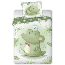 Faro posteljnina 2-delna Cuddles krokodil green Cene
