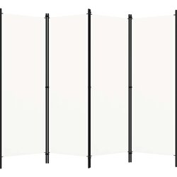 vidaXL Sobna pregrada s 4 panela krem-bijela 200 x 180 cm Cijene