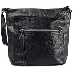 Shelvt Black handbag with adjustable strap Cene